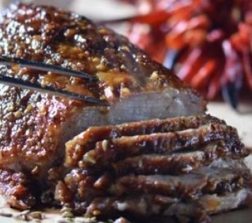 Pork with spices and maple syrup