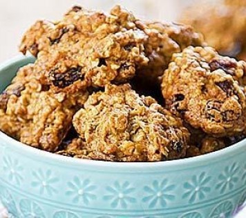 Biscuits with tahini, honey and oats